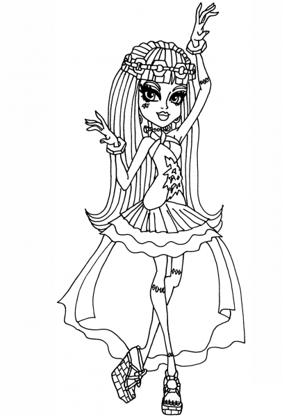 Frankie Stein 13 Wishes coloring page image