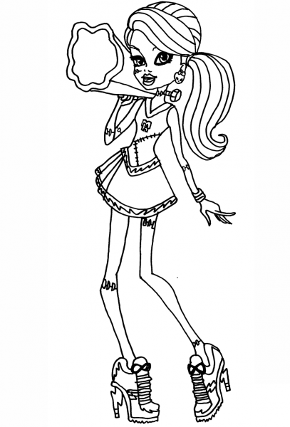 Frankie Stein coloring page image