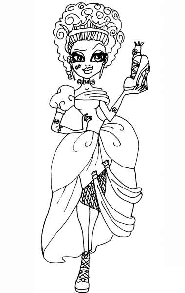 Frankie Stein Threadarella coloring page image