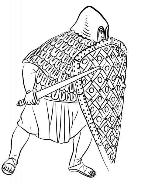 Frankish Infantry coloring page image