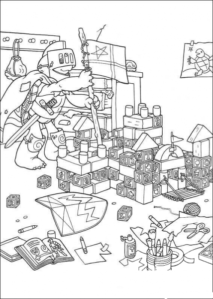 Franklin And His Toys  coloring page image