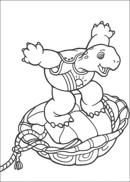 Franklin Plays His Toy  coloring page image