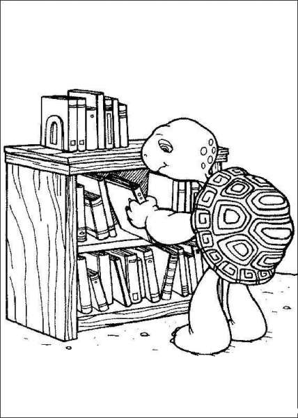 Franklin Wants To Read A Book  coloring page image
