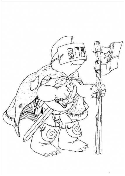 Franklin Warior  coloring page image