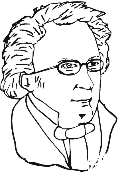 Franz Schubert  coloring page image