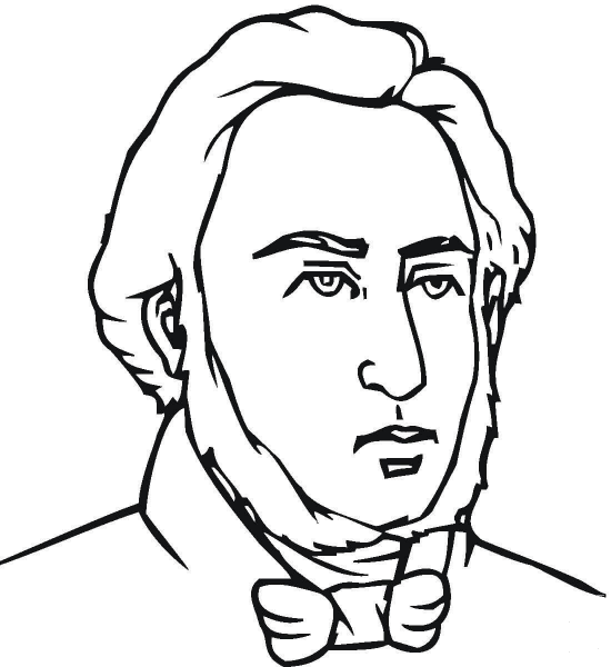 Frederic Chopin  coloring page image
