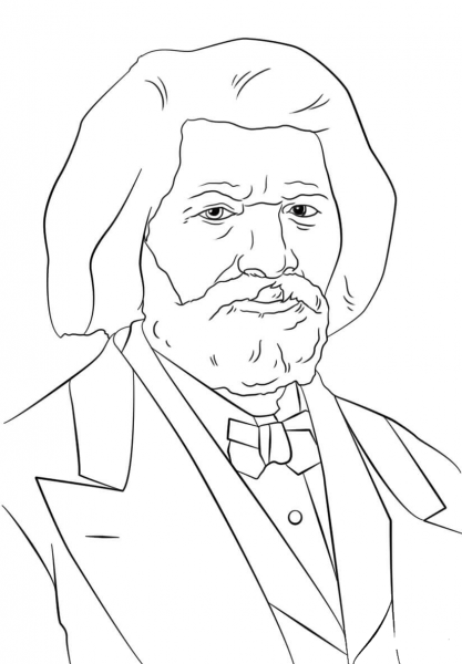 Frederick Douglass  coloring page image