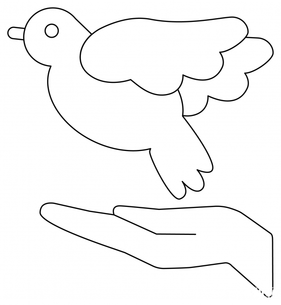 Freedom coloring page image