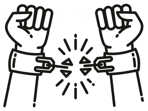 Freedom coloring page image