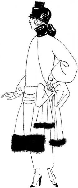 French Fashion  coloring page image