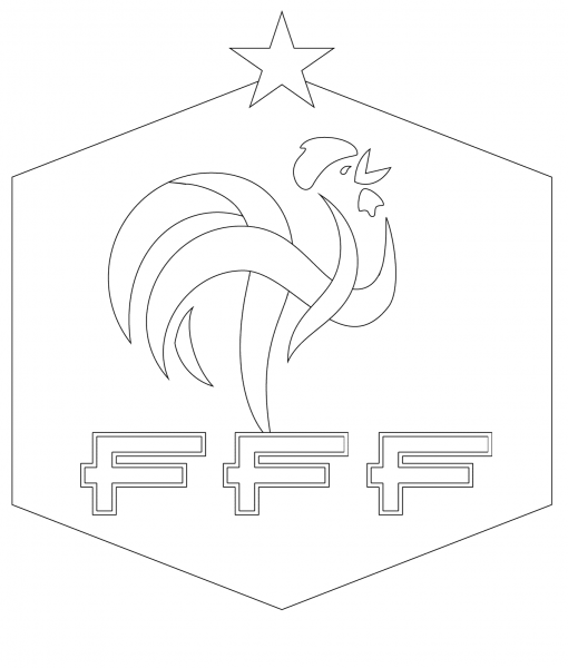 French Football Federation Logo coloring page image