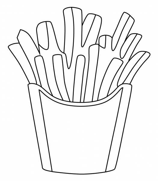 French Fries Emoji coloring page - ColouringPages