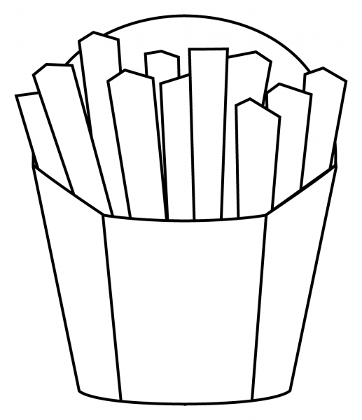French Fries Emoji coloring page image