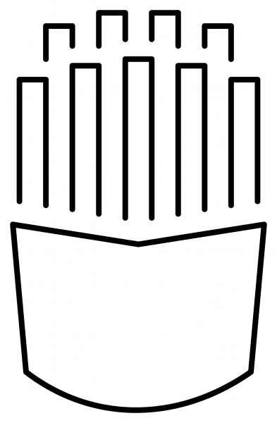 French Fries Emoji coloring page image