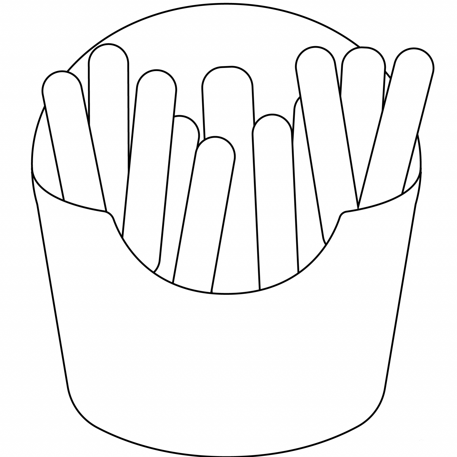 French Fries Emoji coloring page - ColouringPages