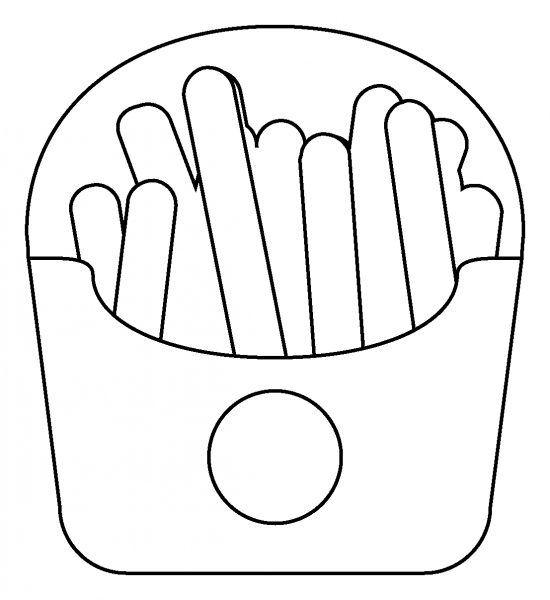 French Fries Emoji coloring page image