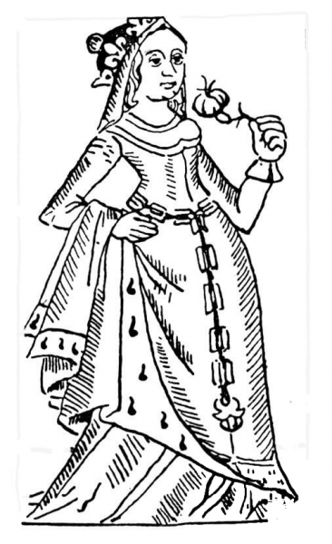 French Queen  coloring page image