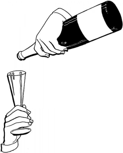 French Red Wine  coloring page image