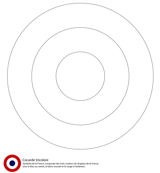 French Roundel coloring page image