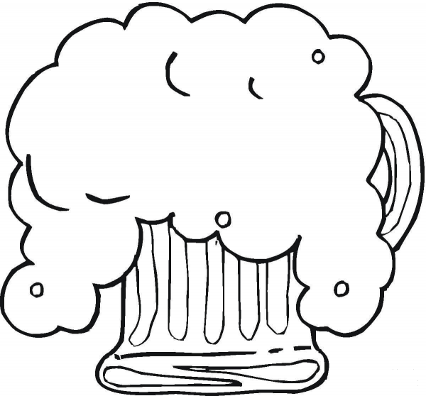 Fresh Beer For Oktoberfest coloring page image