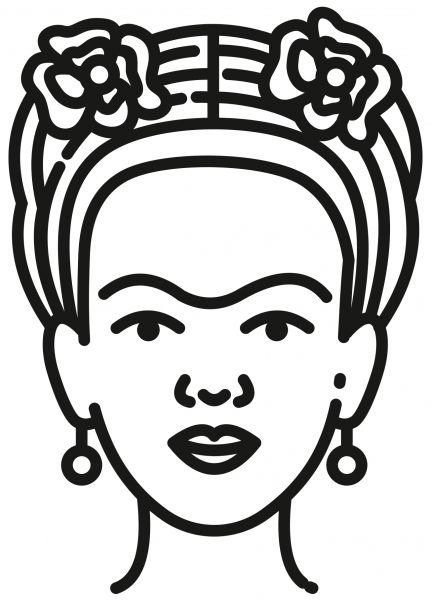 Frida Kahlo coloring page image