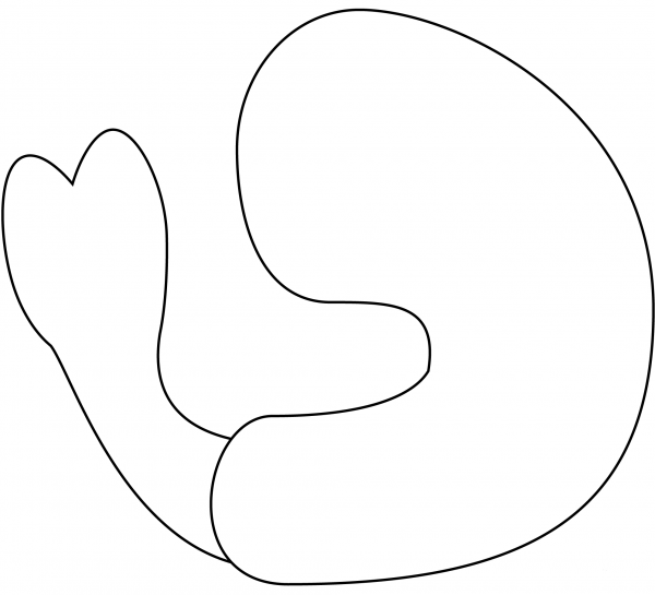 Fried Shrimp Emoji coloring page image