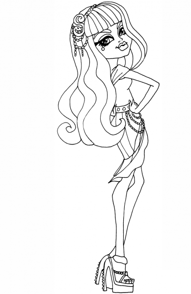 Frights Cameras Action Cleo coloring page image