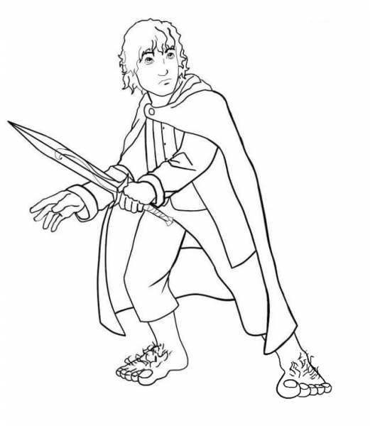 Frodo coloring page image