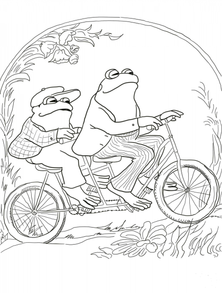 Frog and Toad Together coloring page image