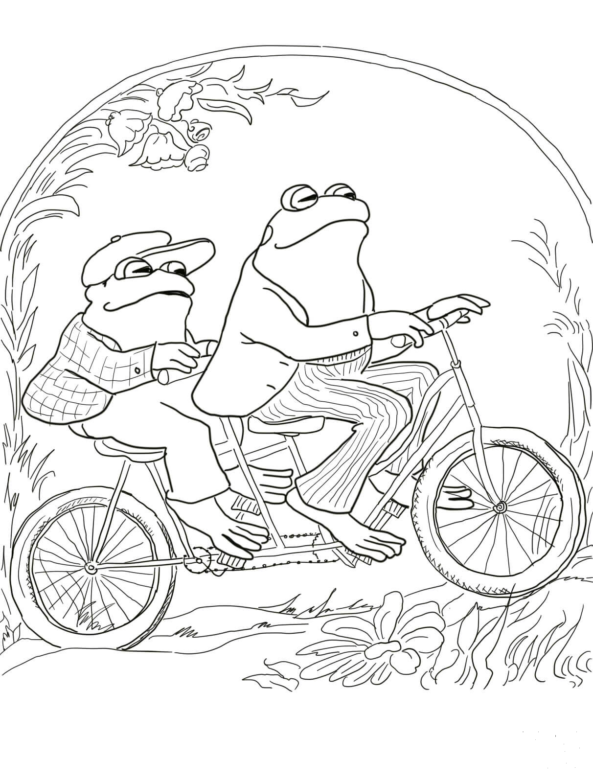 Frog and Toad Together coloring page ColouringPages
