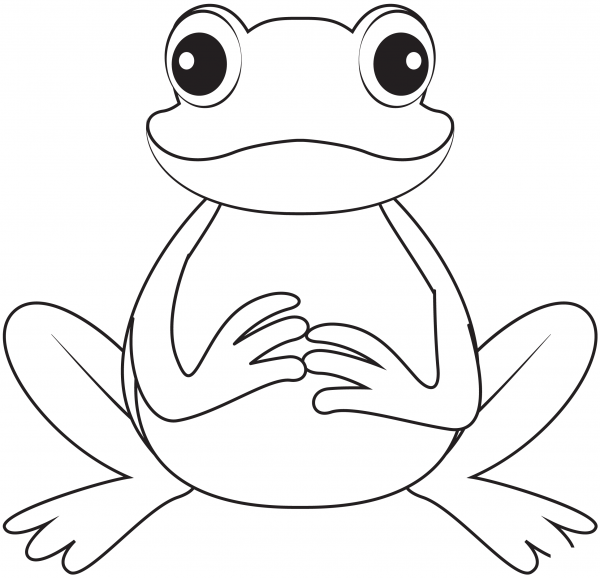 Frog coloring page image