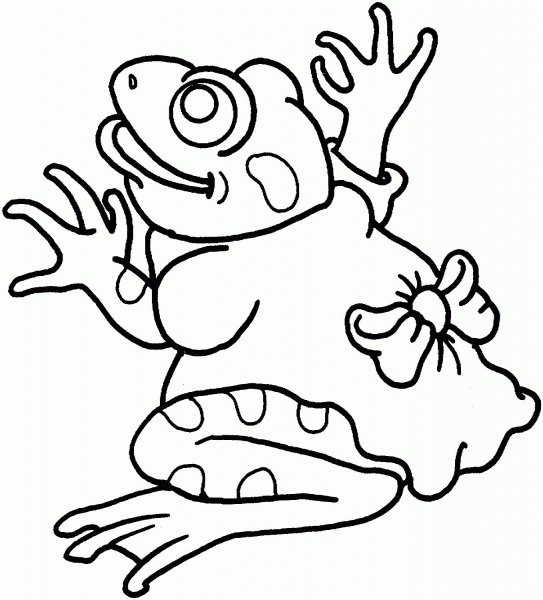 Frog coloring page image