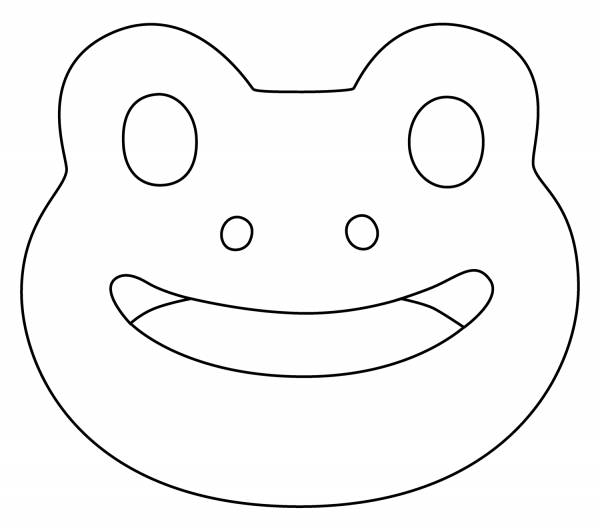 Frog Emoji coloring page image