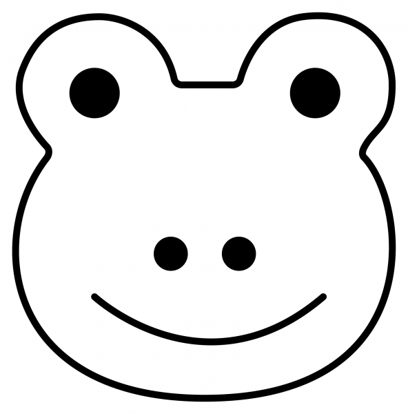 Frog Emoji coloring page image