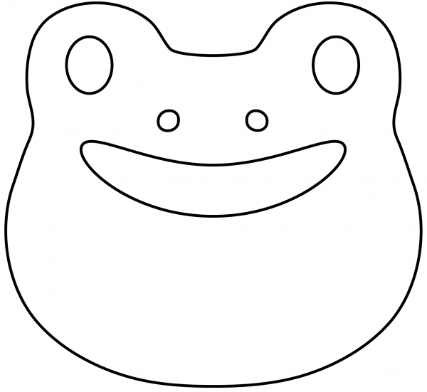 Frog Emoji coloring page image