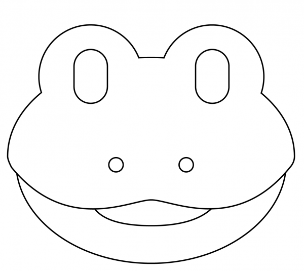 Frog Emoji coloring page image