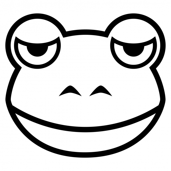 Frog Emoji coloring page image