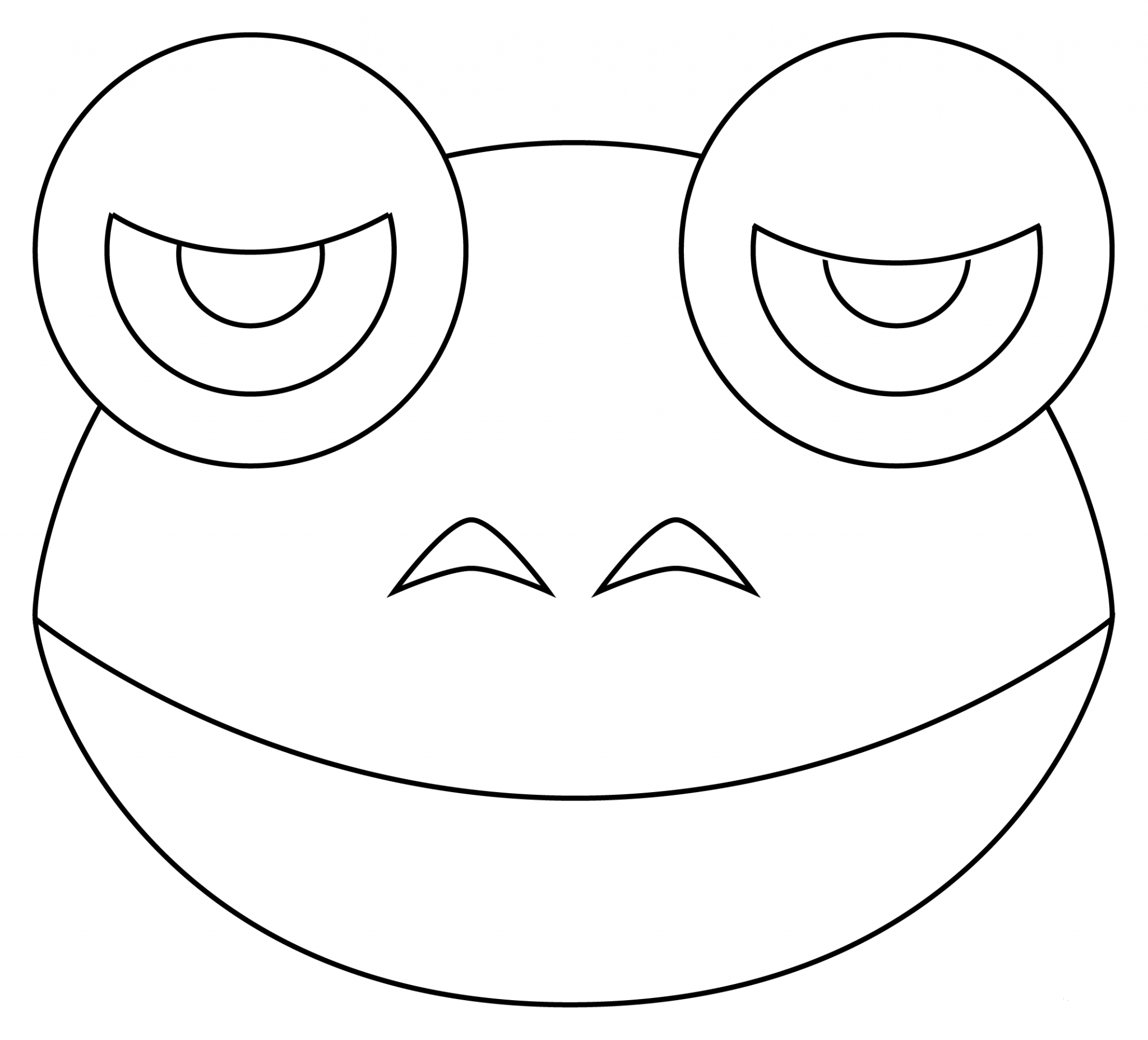Frog Face coloring page - ColouringPages