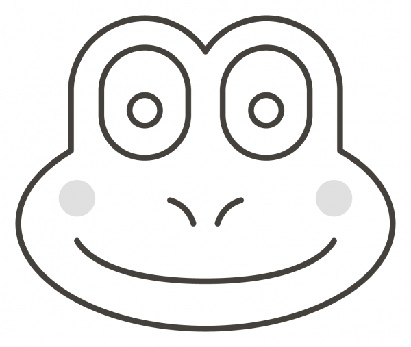 Frog Face coloring page image