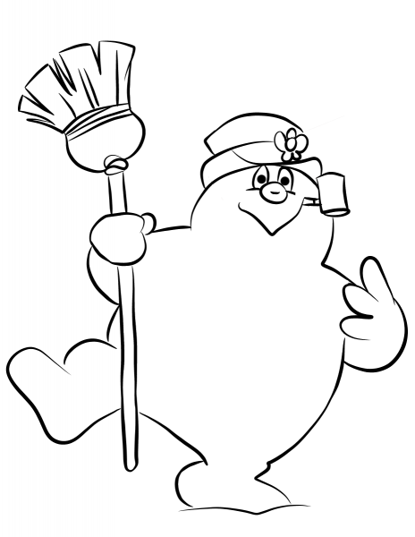 Frosty coloring page image