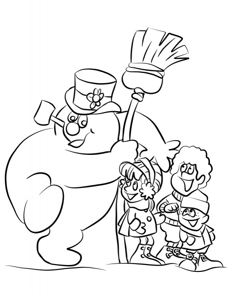 Frosty’s Winter Wonderland coloring page image