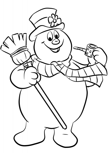 Frosty the Snowman coloring page image
