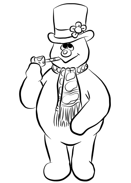 Frosty the Snowman coloring page image