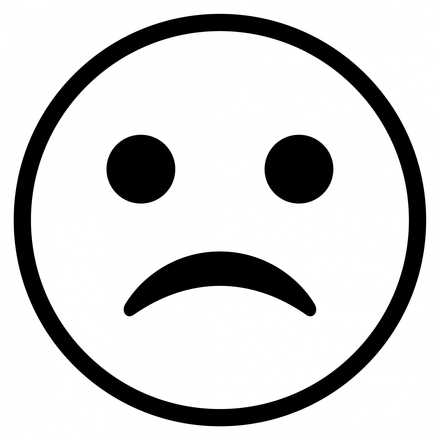 Frowning Face Emoji coloring page - ColouringPages