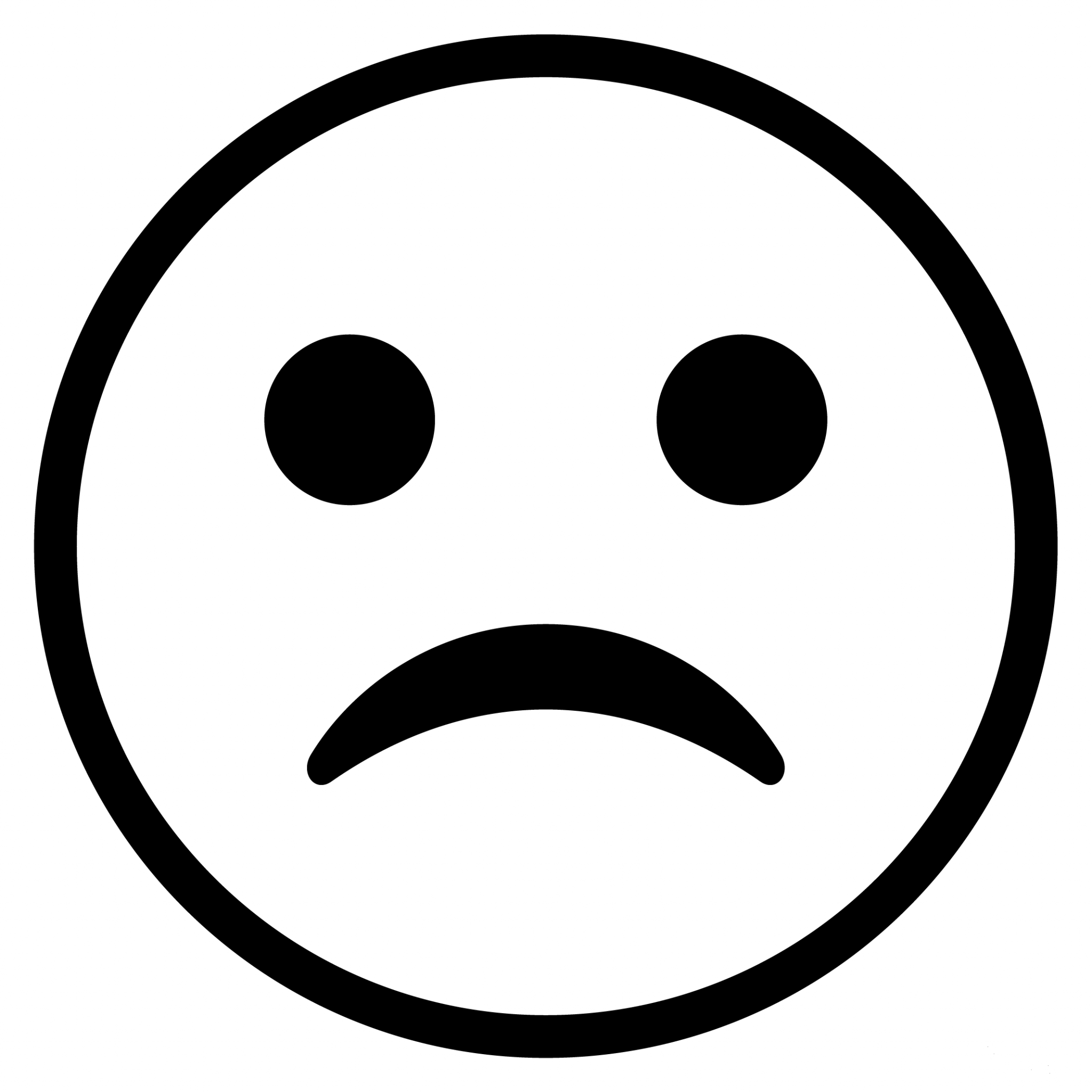 Frowning Face Emoji coloring page - ColouringPages