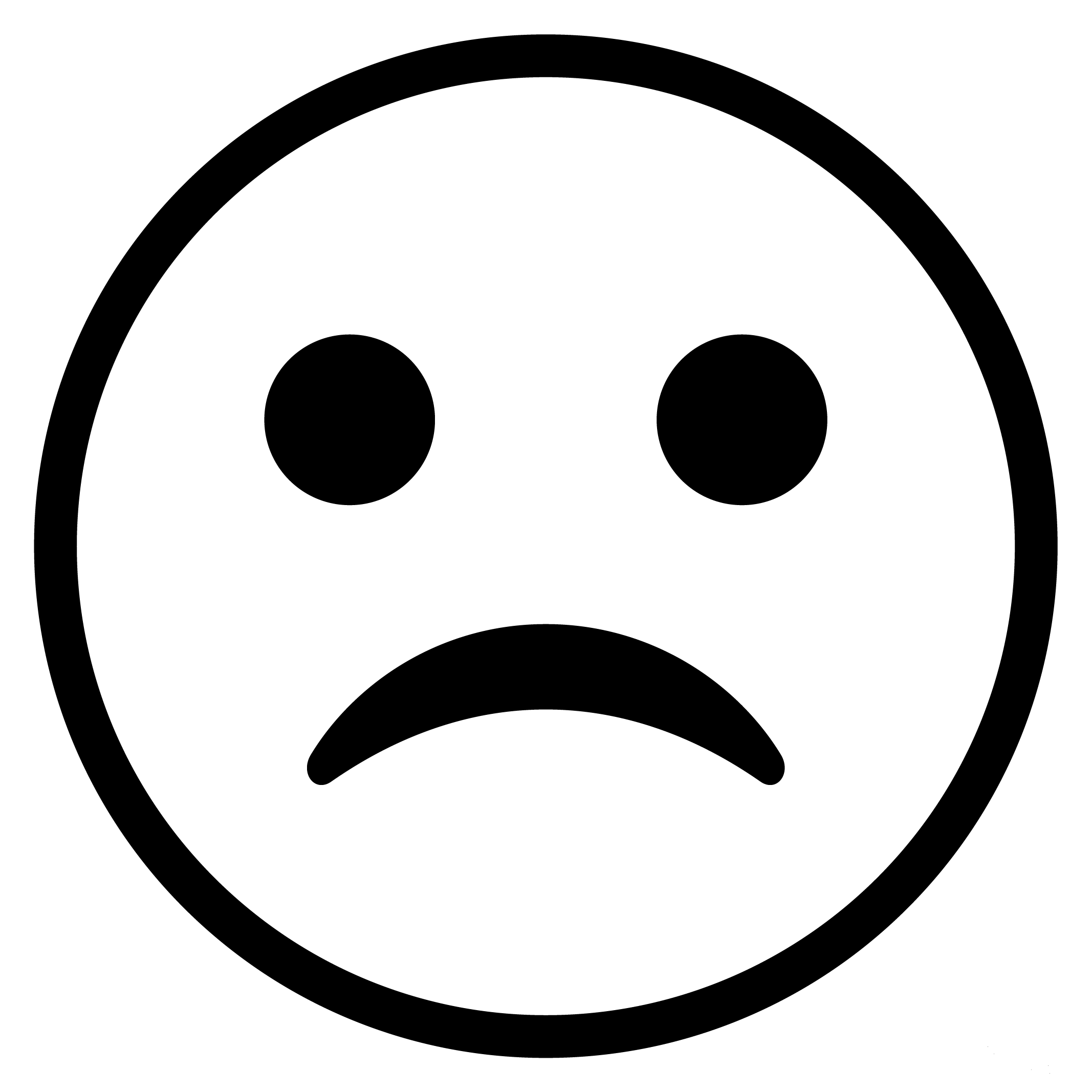 Frowning Face Emoji coloring page - ColouringPages