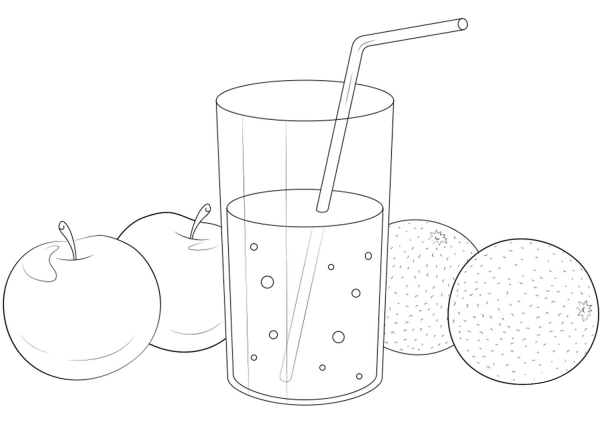 Fruit Juice coloring page image