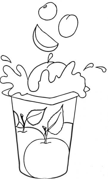 Fruit Yogurt  coloring page image