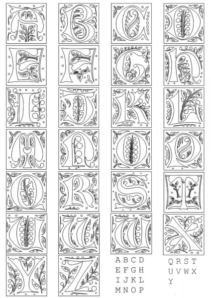 Full alphabet worksheet 1 coloring page image