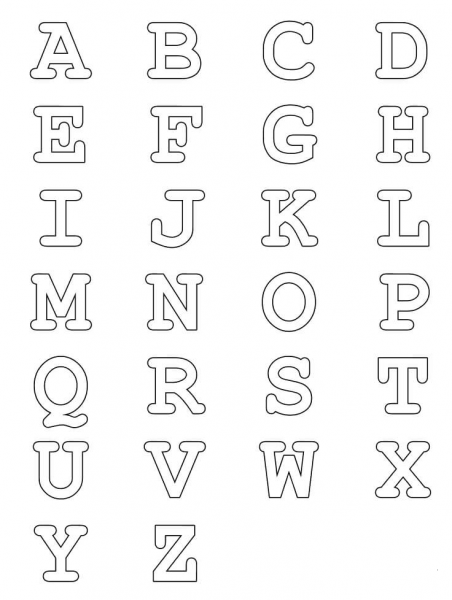 Full alphabet worksheet 4 coloring page image